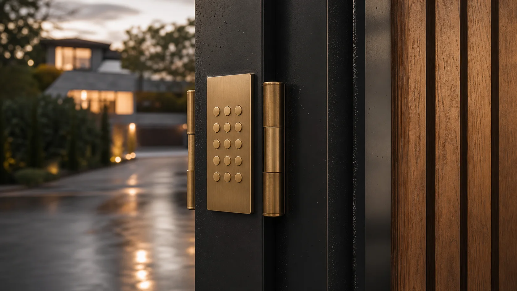 Premium brass and steel automated gate hardware
