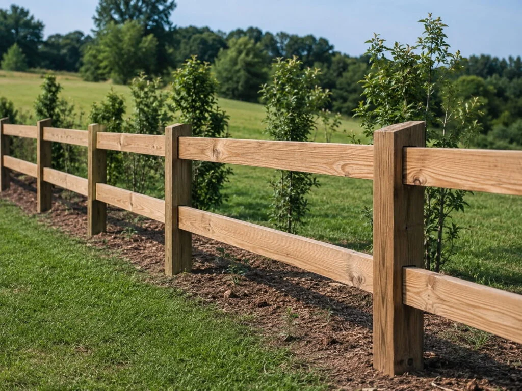Two-rail post and rail