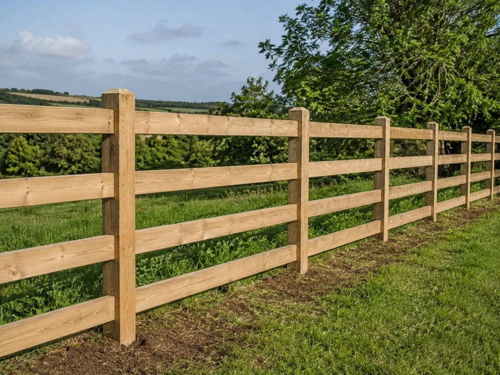 Four-rail post and rail