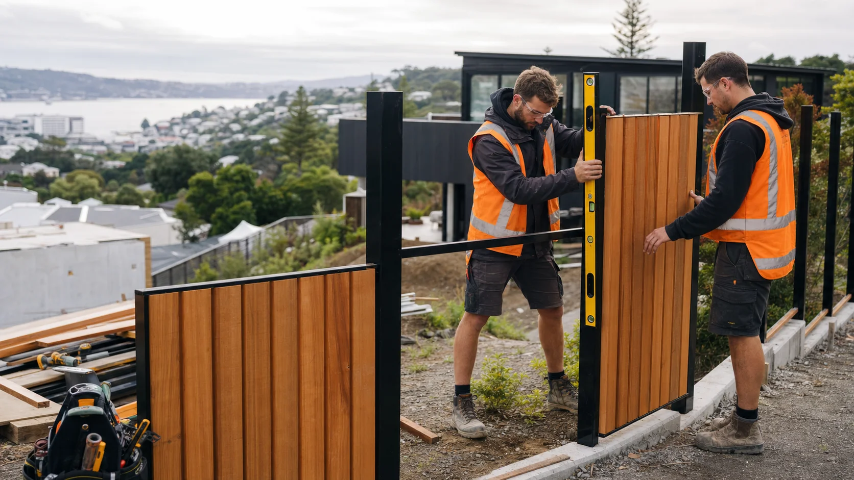 ProGuard Fencing Wellington team on site