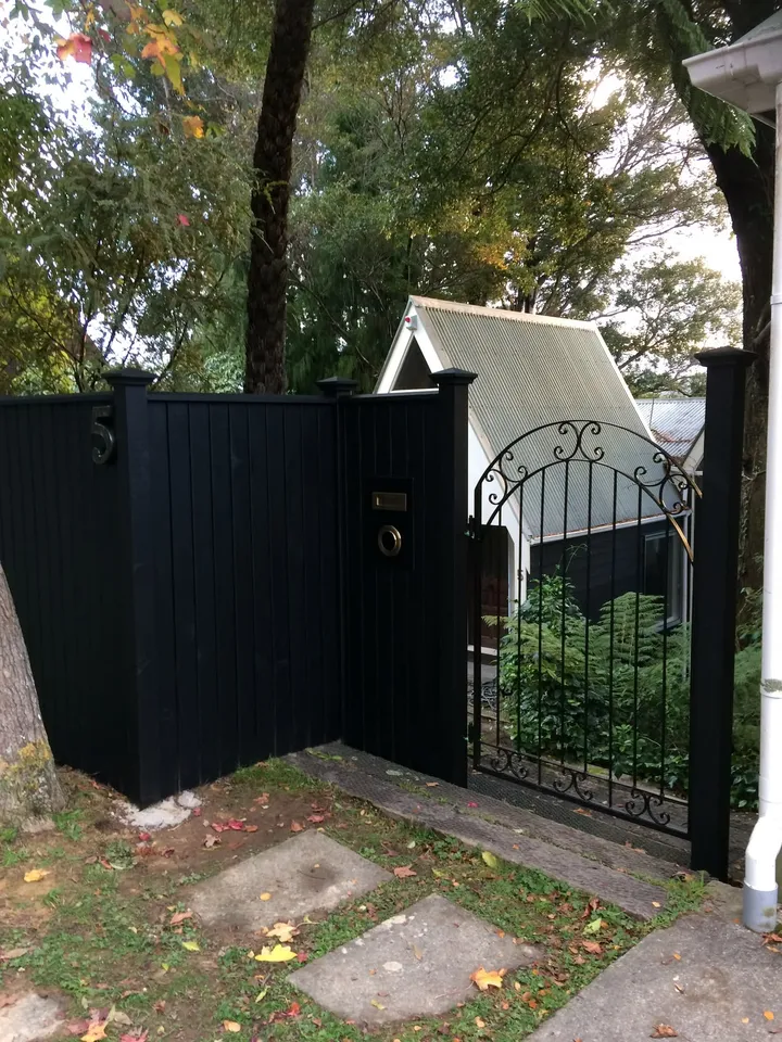 Modern Wellington home protected by a premium automated gate and timber fence