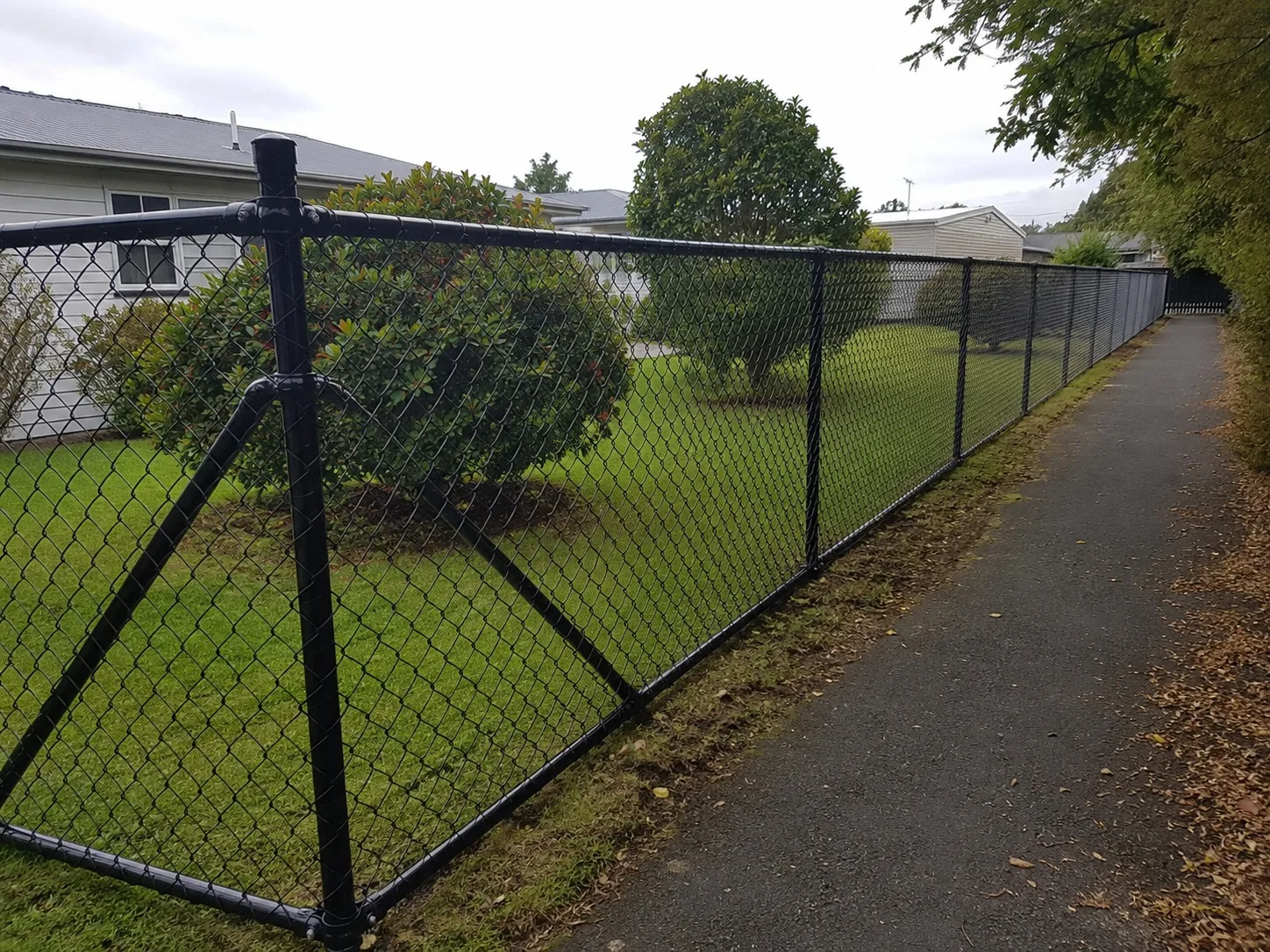Welded mesh fencing securing a Wellington site