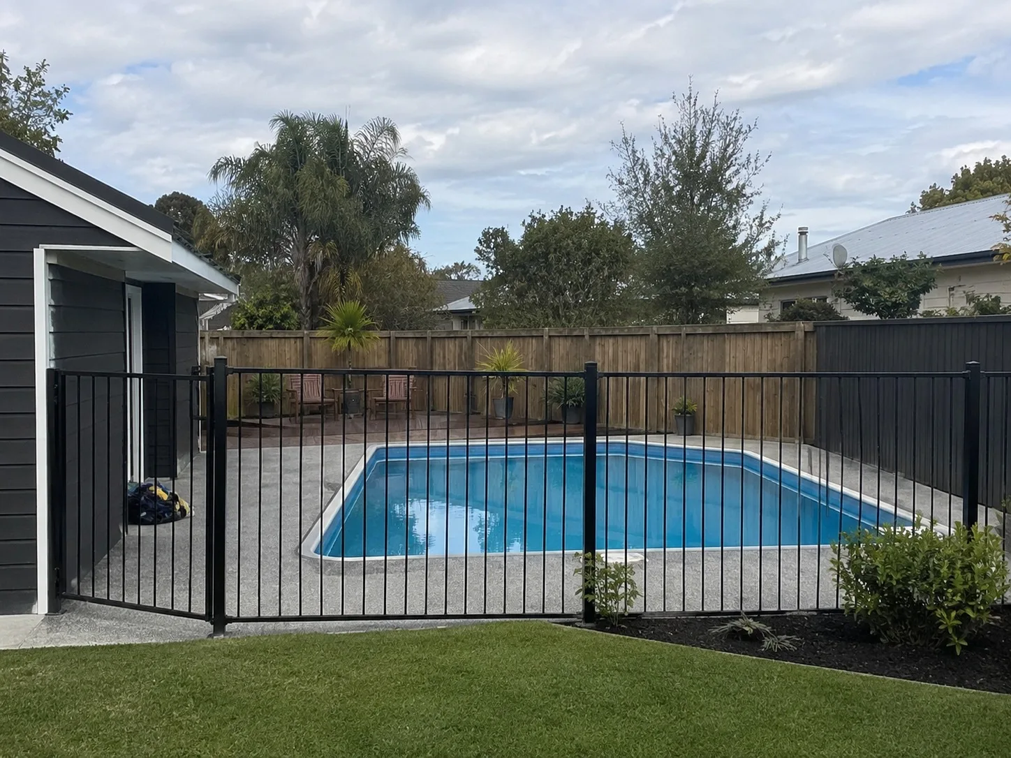 Safety pool fencing at a Wellington home